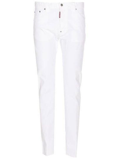 24 ss Stretch Cotton Pants WITH Leather Logo Patch S74LB1492S39781100 B0650979920 - DSQUARED2 - BALAAN 2