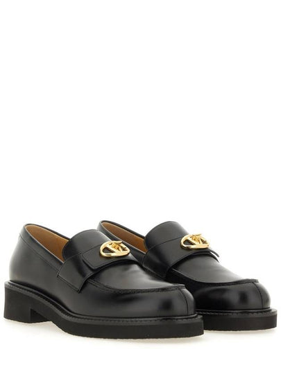 V Logo Locker Loafers Black - VALENTINO - BALAAN 2