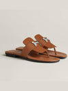 Galerie Buckle Leather Sandals Brown - HERMES - BALAAN 2