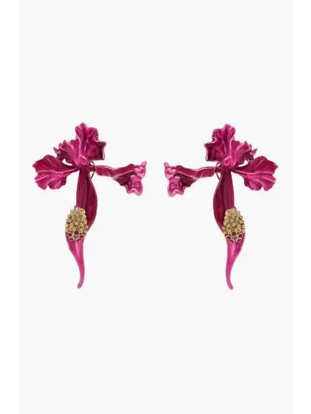 Floral Earrings SilverHot Pink Multi MBECA24001PIX - MARC JACOBS - BALAAN 1