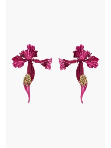 Floral Earrings SilverHot Pink Multi MBECA24001PIX - MARC JACOBS - BALAAN 1