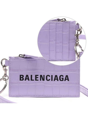 Men's CASH Strap Zipper Card Wallet - BALENCIAGA - BALAAN 1