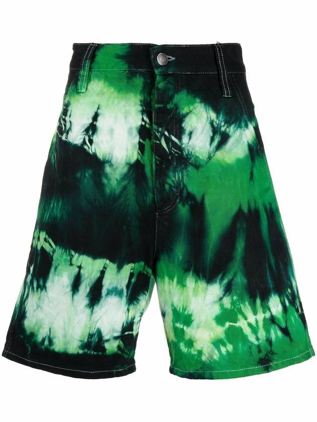 Men's Tie Dye Shorts Green - AMI - BALAAN 3