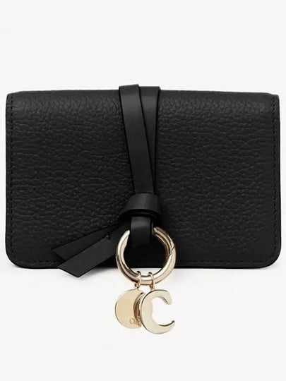 Alphabet Leather Flap Card Wallet Black - CHLOE - BALAAN 2