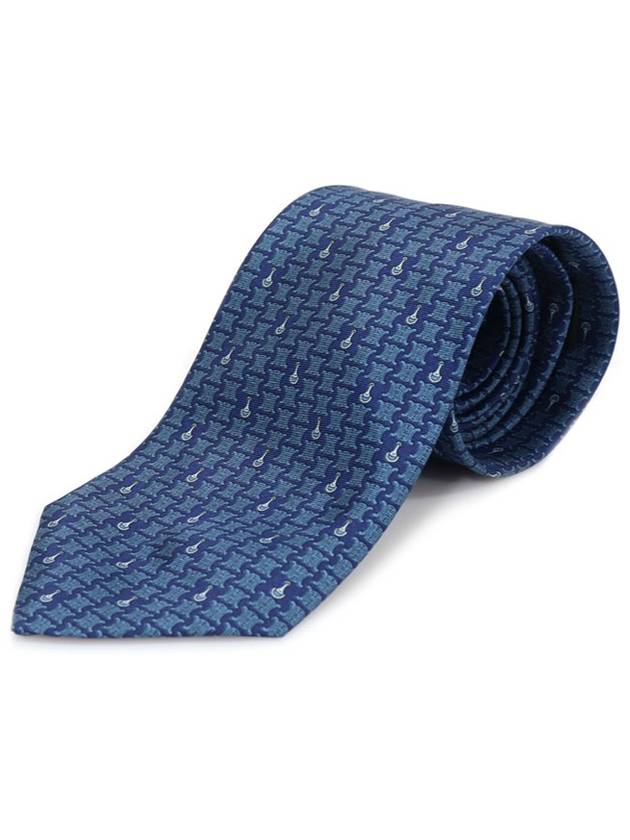 100 silk blue triope pattern tie - CELINE - BALAAN 2