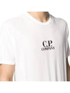 Logo Crew Neck Short Sleeve T-Shirt White - CP COMPANY - BALAAN 7