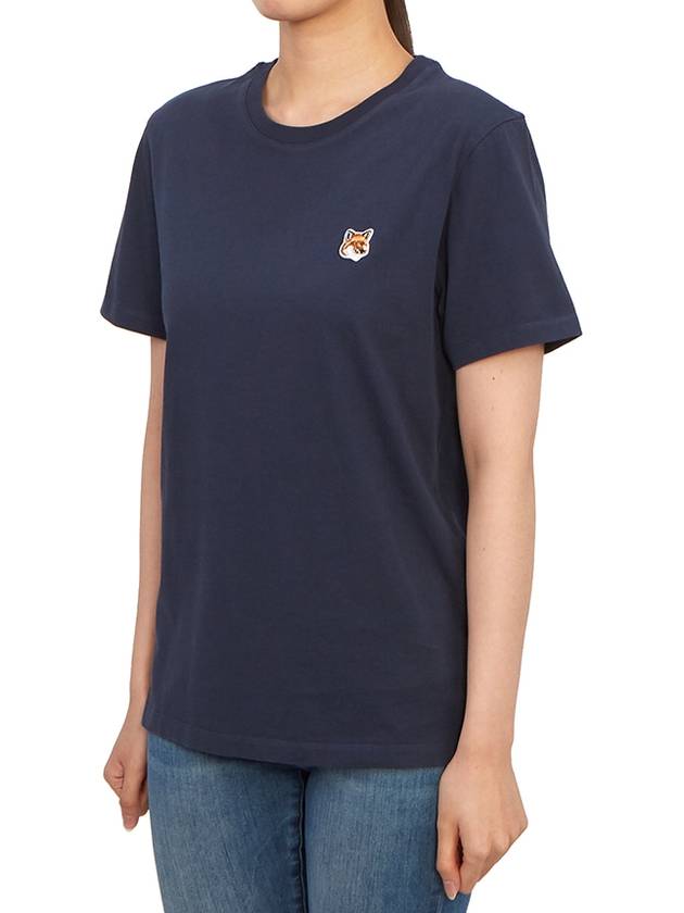 Fox Head Patch Regular Short Sleeve T-Shirt Navy - MAISON KITSUNE - BALAAN 3