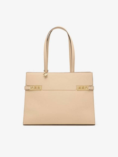 Calf Leather Tote Bag Dune - DELVAUX - BALAAN 1