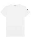 Cotton Logo Patch Short Sleeve T-Shirt White - MONCLER - BALAAN 2