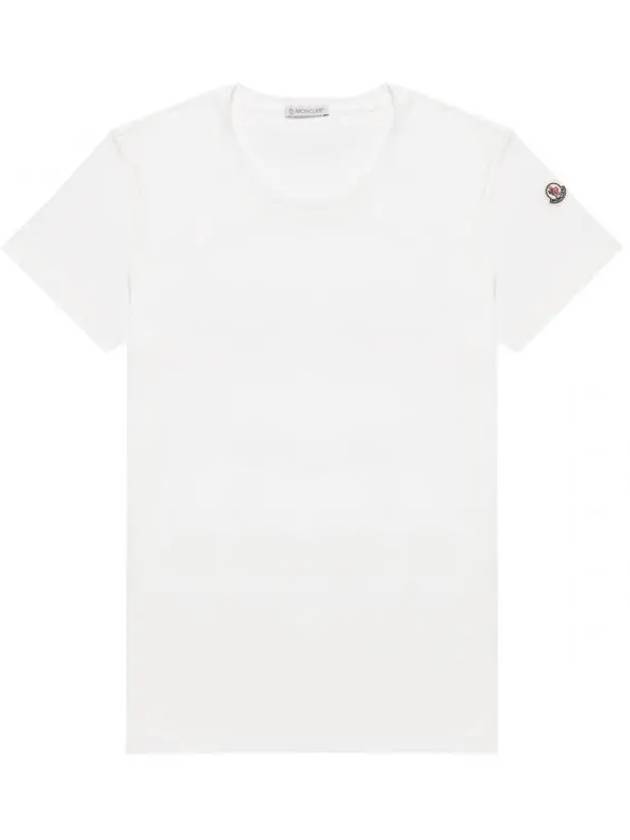 Cotton Logo Patch Short Sleeve T-Shirt White - MONCLER - BALAAN 2