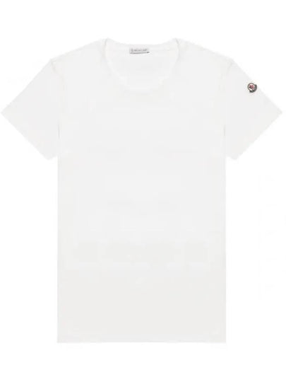 Cotton Logo Patch Short Sleeve T-Shirt White - MONCLER - BALAAN 2