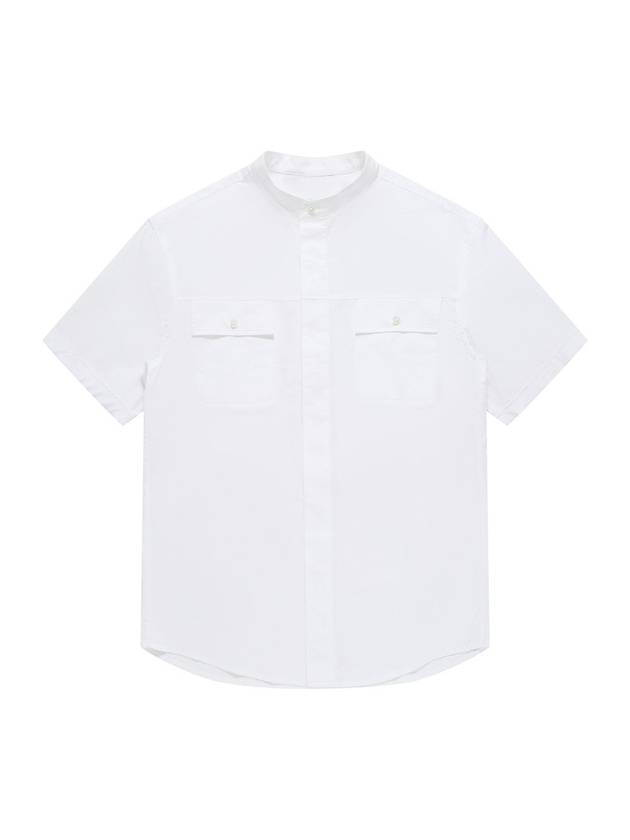 China Hidden Button Short Sleeve Shirt White - SOLEW - BALAAN 2