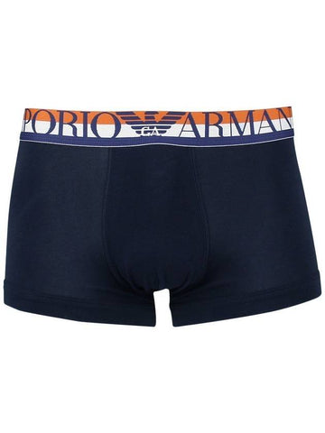 Men's Logo Stretch Boxer Briefs Navy - EMPORIO ARMANI - BALAAN 1