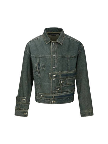 Waistbands Denim Jacket Green - ANDERSSON BELL - BALAAN 1