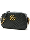 GG Marmont Matelasse Small Chain Shoulder Bag Black - GUCCI - BALAAN 3