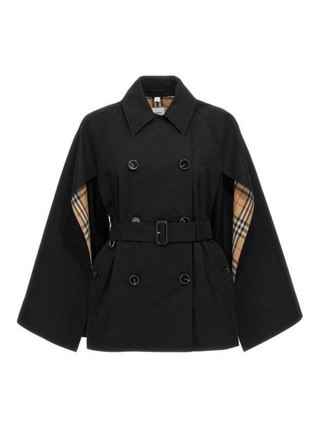 Tropical Gabardine Trench Jacket Black - BURBERRY - BALAAN 3