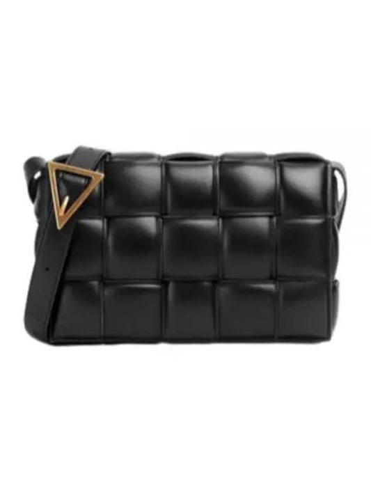 Cassette Intrecciato Padded Small Cross Bag Black - BOTTEGA VENETA - BALAAN 2