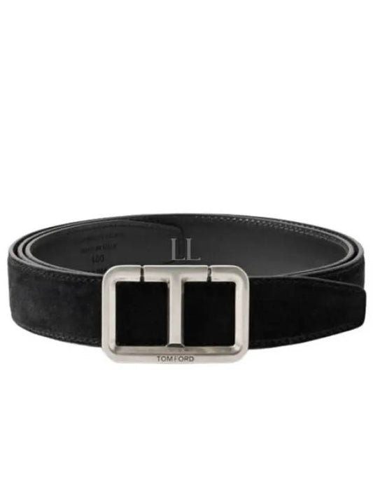 TB280 LCL294Y 1N001 Suede Scored T Buckle Belt - TOM FORD - BALAAN 2