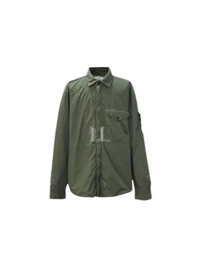 Logo Patch Zip Up Jacket Green - STONE ISLAND - BALAAN 2