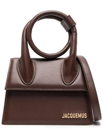 Le Chiquito Noeud Coiled Tote Bag Brown - JACQUEMUS - BALAAN 1