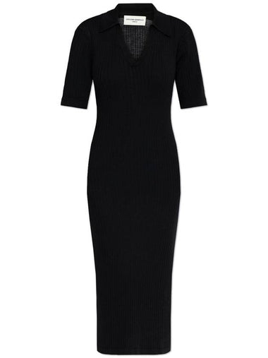 Officine Generale Dress With Polo Collar, Women's, Black - OFFICINE GENERALE - BALAAN 1