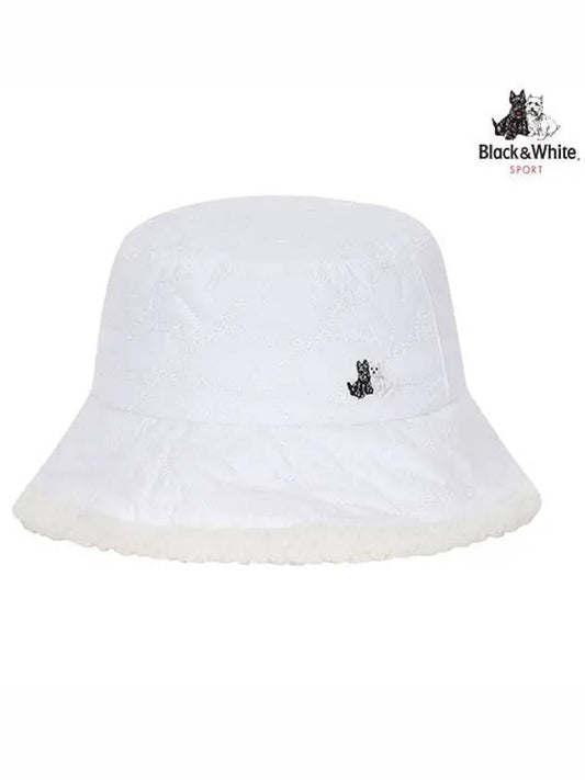 Quilted Bookle Bucket Hat 8643LXAHWHITE - BLACK&WHITE - BALAAN 1