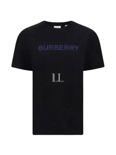 Logo Print Cotton Short Sleeve T-Shirt Black - BURBERRY - BALAAN 2