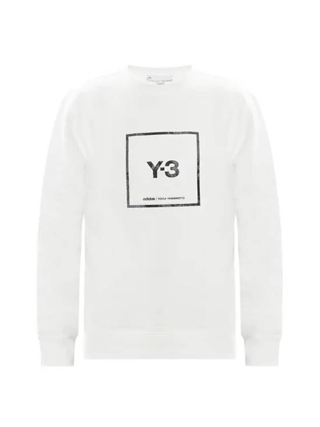 Reflative Square Logo Crew Neck Sweatshirt White - Y-3 - BALAAN 1