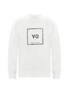 Reflative Square Logo Crew Neck Sweatshirt White - Y-3 - BALAAN 1