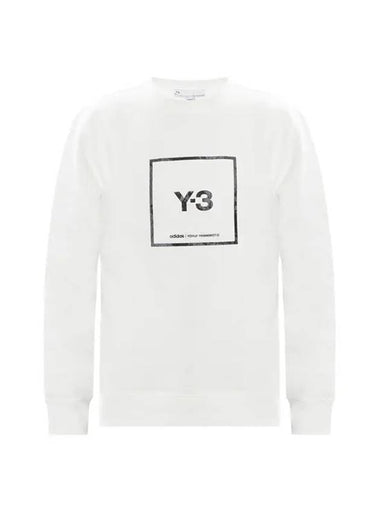 Reflative Square Logo Crew Neck Sweatshirt White - Y-3 - BALAAN 1