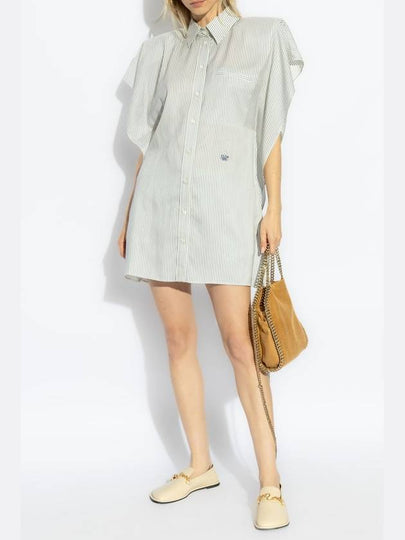 Stella McCartney Silk Shirt Dress, Women's, White - STELLA MCCARTNEY - BALAAN 2