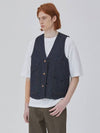 Denim Multi-Pocket Raw Vest Indigo - CORK - BALAAN 1