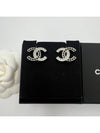 CC logo half earrings black cubic AB8981 - CHANEL - BALAAN 1