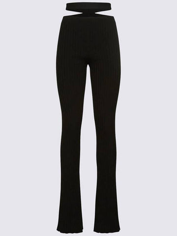 Andreādamo Black Viscose Blend Trousers - ANDREADAMO - BALAAN 1