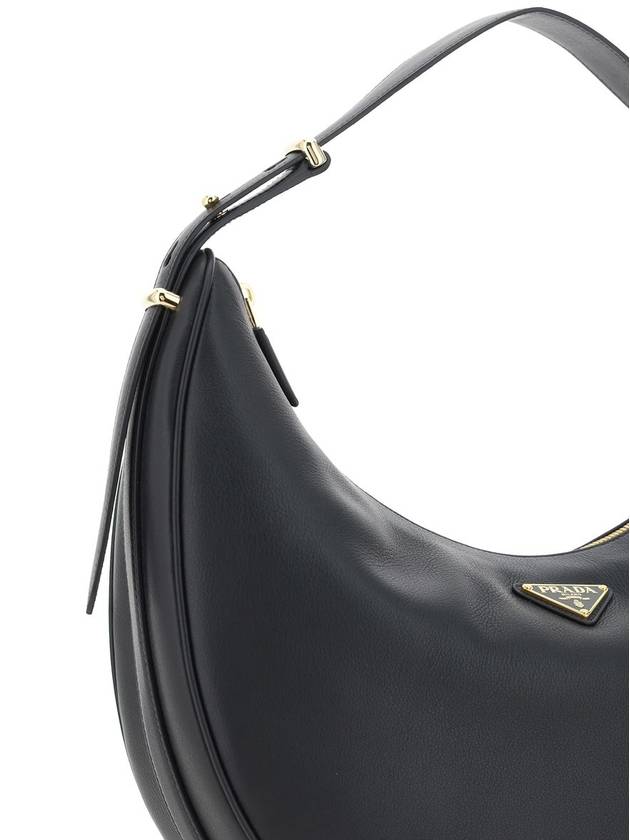 Large Leather Shoulder Bag Black - PRADA - BALAAN 5