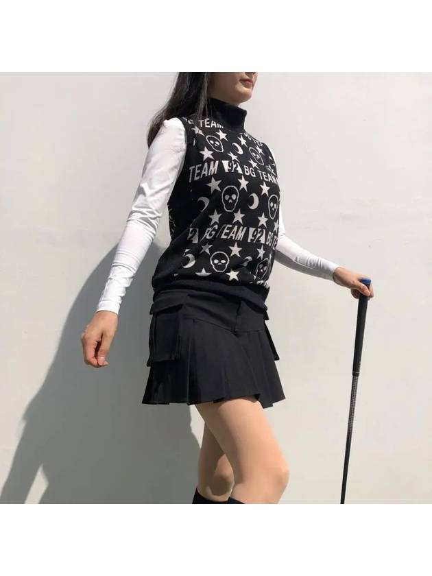 Golf brushed vest fall winter golf vest stylish and cozy skull star half neck best rounding look - LOLOALLOY - BALAAN 3