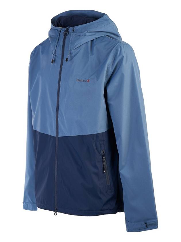 Logo Hiker Hooded Jacket Blue - BARBOUR - BALAAN 3