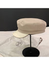 Hermes Hat Deauville Plain Air Cap Calfskin Cotton Beige - CHANEL - BALAAN 4