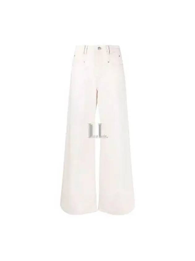 Lemony High Waist Wide Pants Ivory - ISABEL MARANT - BALAAN 2