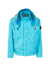 Membrana 3L TC Detachable Hooded Jacket Blue - STONE ISLAND - BALAAN 2