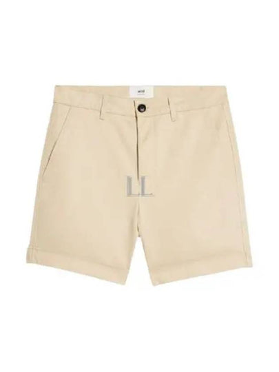 Men's Chino Shorts Vanilla - AMI - BALAAN 2