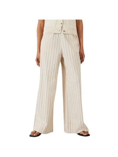 Women's Jacquard Motif Cotton Wide Pants Cream - GOLDEN GOOSE - BALAAN 1