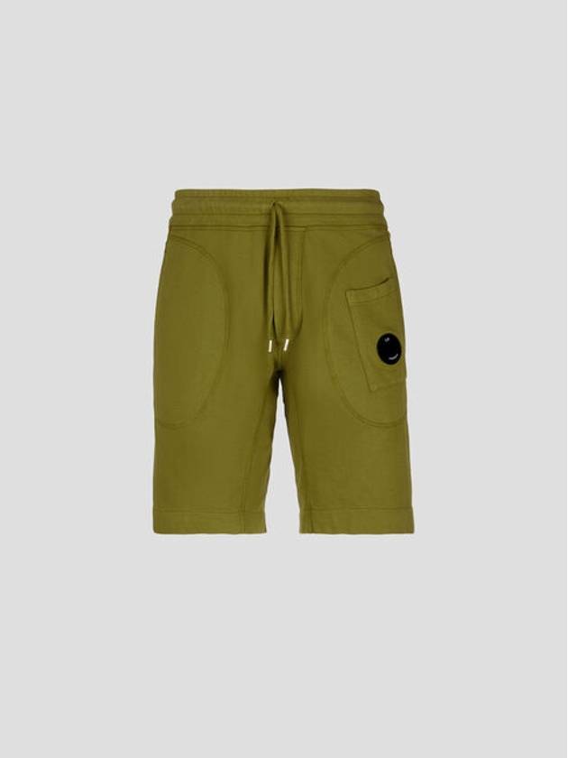 Men's Lens Wappen Bermuda Shorts Green - CP COMPANY - BALAAN 2