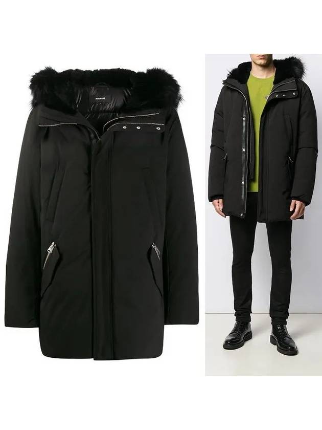 Edward Silver Fox Fur Hoodie Down Parka Black - MACKAGE - BALAAN 2