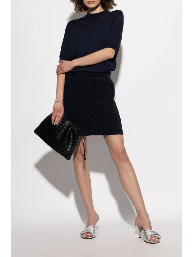 Bottega Veneta Skirt With Pockets, Women's, Navy Blue - BOTTEGA VENETA - BALAAN 2