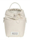 5AC Number Logo Texture Leather Bucket Bag Grey - MAISON MARGIELA - BALAAN 2