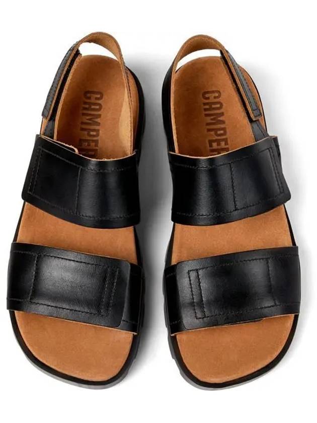 Brutus Leather 2 Strap Sandals Black - CAMPER - BALAAN 2