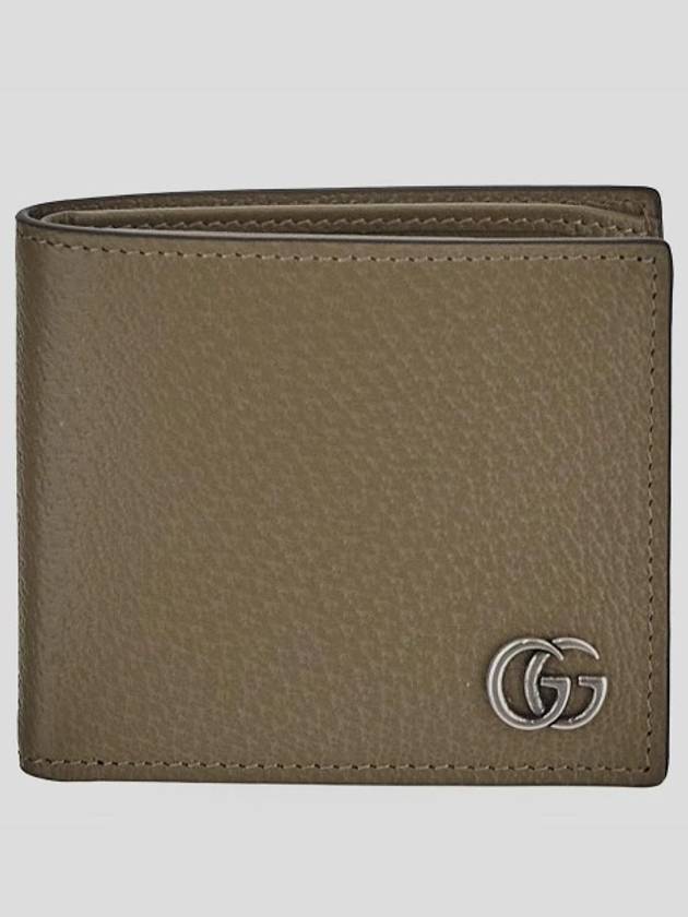 GG Marmont Leather Half Wallet Taupe - GUCCI - BALAAN 2