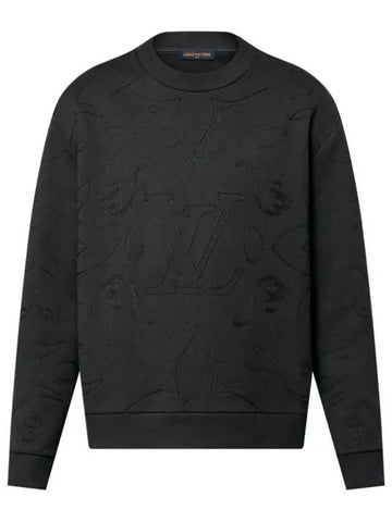 Embroidered cotton jersey crew neck 1AFXO6 - LOUIS VUITTON - BALAAN 1