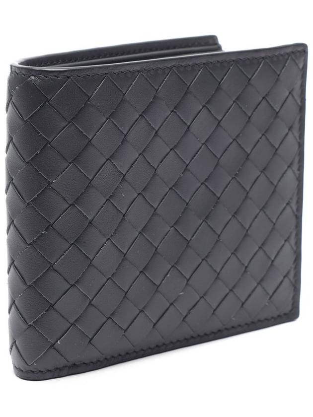 Intrecciato Weaving Half Wallet Dark Grey - BOTTEGA VENETA - BALAAN 4